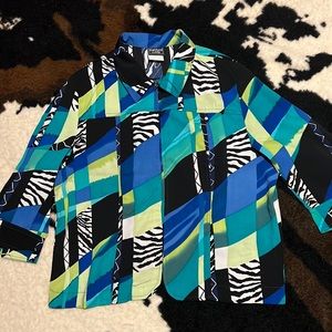 Southern lady blue and black jacket size 16